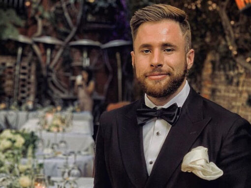 App State alumnus Mitch Purgason in tux.